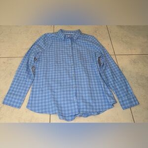Croft & Barrow Blue Plaid Flannel Button Down Shirt XL